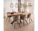 Eettafel Kopenhagen 215 cm Deens ovaal acacia - naturel