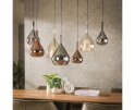 Hanglamp 4+3 wings mix glass - Zwart