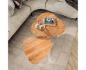 Salontafel set/2 driehoekig blad - Massief acacia naturel