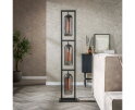 Vloerlamp 3L tower smoke glas -  geperforeerd staal - Artic zwart