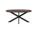 Eettafel Madison Brown | 160 cm | Deens Ovaal | Poot Black