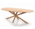 Eettafel Vienna organisch eikenhout - houten spinpoot - 160x100 cm
