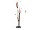 Vloerlamp Cocoon 3-lichts Frosted Sienna bruin &ndash; hotel chique design - 35x35x168 cm