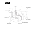 WAVE met chaise longue rechts - Modesto 492