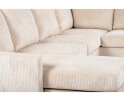 3 seater corner right, fabric Lincoln 03, RIB460 beige