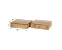 Nachtkastje 1L set/2 layer XS - Massief acacia naturel
