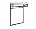 Kapstok custom hoog 2x4 haken - Massief acacia naturel
