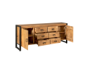 Dressoir Boaz 200 cm mango metaal - Naturel | Meubelplaats