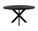 Ronde eettafel Melbourne - ø140x76 - Zwart - Mangohout/ijzer