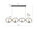 Hanglamp 4L Loop - Artic zwart
