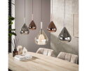 Hanglamp 5L mix glass Wings - Zwart