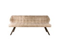 Eetkamerbank Raster - Alura zand - bruin metaal - 180x58x81 cm