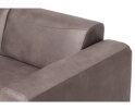 Hoekbank Bravino antraciet - kentucky 01 lederlook &ndash; Ottomane links &ndash; 275x210 cm