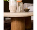 Salontafel Nuv&eacute; organisch marmer - beige - 84x75x35 cm