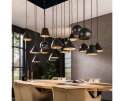 Hanglamp Modulo XXL metaal 18 lampen - Artic zwart