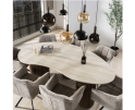 Eettafel 215 niervormig Romano - Ceramic 3D Travertine