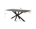 Eetkamertafel rough metal spider frame - Antraciet