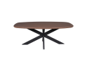 Eettafel Madison Walnut | 160 cm | Deens Ovaal | Poot Black