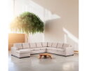 U-bank Eleven 7-zits By-Olaf – Stof Inari 22 Beige – Hoek Links of Rechts Monteerbaar – 345 x 285 cm