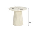 Salontafel Patrice rond set van 2 mangohout 80 cm & 60 cm - crême wit