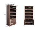 Boekenkast Brussel Walnut | 90 cm