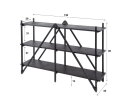 Wandkast 130cm 3 laags Piega - Grijs