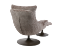 Force coffeechair 360&deg; + footstool - Cremona 24 clay