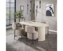 Eetkamertafel 180 arch ceramic - Ceramic travertine