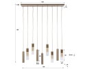 Hanglamp Lungo 5+4L - Beige