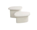Salontafel Sienna set van 2 organisch marmer composiet - wit