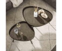 Salontafel Contour driehoekig set/2 - Brons liquid metal