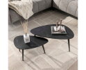 Salontafel Marquina set van 2 niervormig - marmerlook