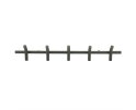 Wall coat rack Matto 5 88x13.5cm - black | BY-BOO