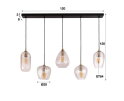 Hanglamp 5L diamond grain mix - Diamond glass