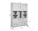 Vakkenkast Madison XL Brown| 135 cm