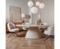 Eettafel Mello ovaal Beton 200x110 cm - Beige