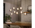 Hanglamp 5+4 tapse kap glas (G9) - Smoke grey glas