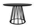 Ronde tafel Zurich - ø120x78 - Zwart - Mangohout/metaal