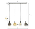 Hanglamp 4L tricolore Sfera - Artic zwart