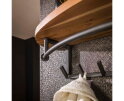Kapstok round 8 haken hoedenplank - Massief acacia naturel - 100x30x20 cm