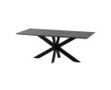 Eettafel Aletta 240 cm verjongde rand mangohout - Zwart
