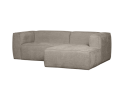 BEAN CHAISE LONGUE RECHTS GROVE MELANGE TRAVERTIN - WOOOD
