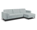 Hoekbank Nolan met Chaise Longue Rechts &ndash; Cremona Stof - Lichtgrijs - 275x150x84 cm