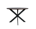 Eettafel Madison Walnut | 110 cm | Poot Black