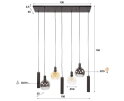 Hanglamp 4+3L Sfera tricolore - Artic zwart