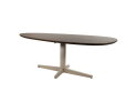 Eettafel Taurus organisch Beige poot Mangohout 160x90 cm - walnoot