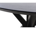 Ronde eettafel Zurich - ø130x76 - Zwart - Acaciahout/metaal