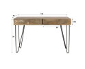 Hal-/kaptafel Ocean - Massief mango zand
