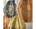 Hanglamp web mix 5 lampen - Mat nikkel mix color