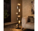 Vloerlamp 8L cylinder mixed glass (G9) - Artic zwart